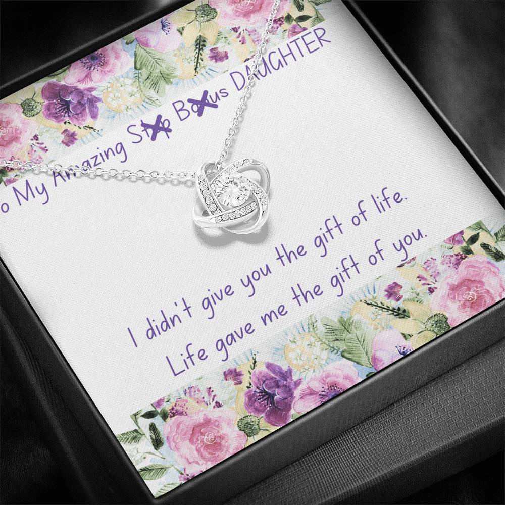 Daughter, The Gift of You Love Knot Necklace