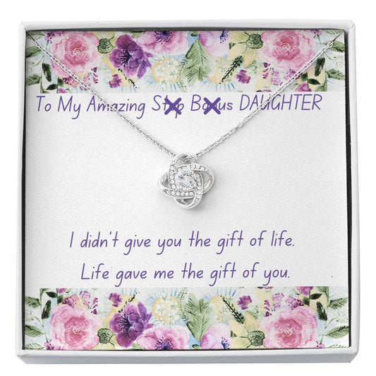 Daughter, The Gift of You Love Knot Necklace