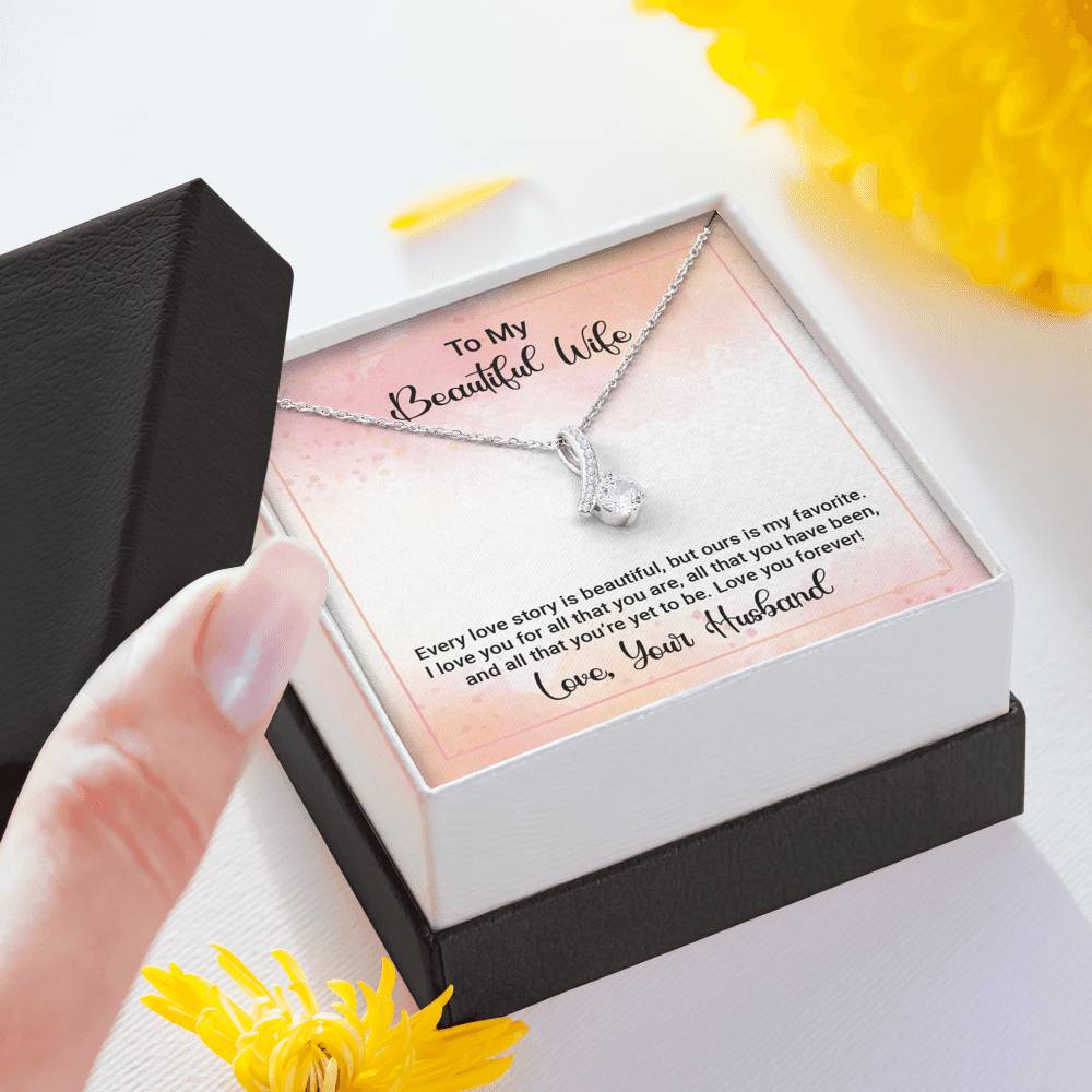 Wife,  Love You Forever, Alluring Beauty Necklace