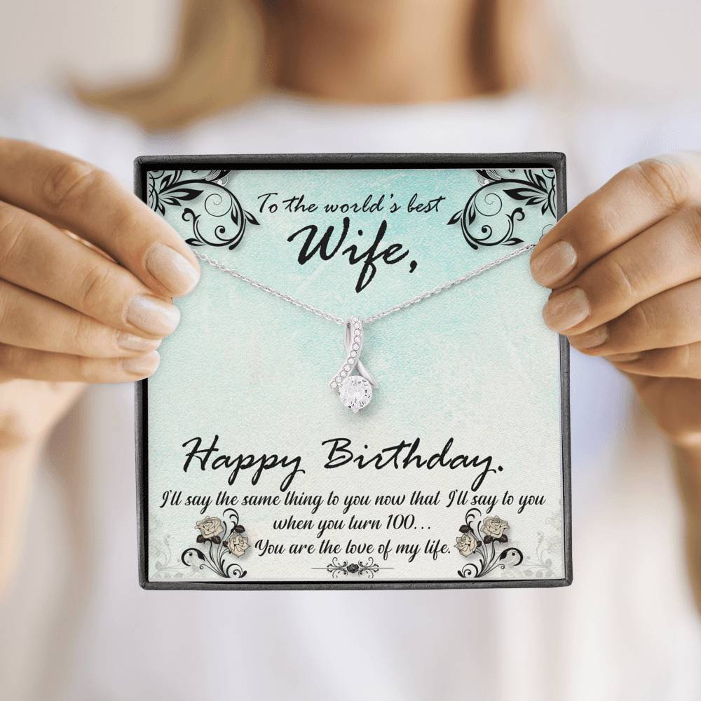 Wife, Happy Birthday To The World's Best Wife, Alluring Beauty Necklace