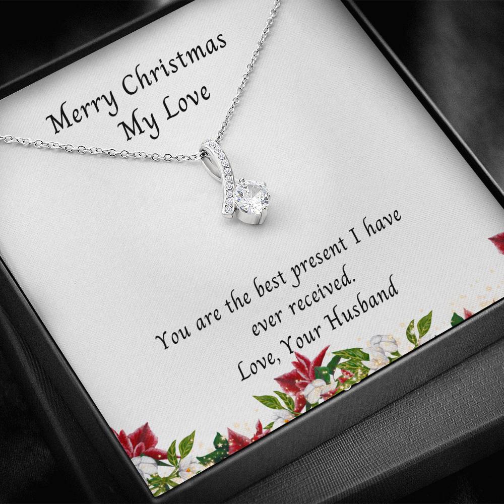 Wife, Merry Christmas My Love, Alluring Beauty Necklace