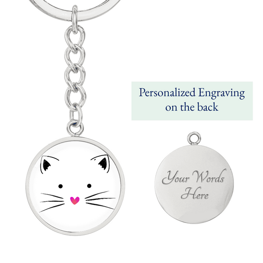 Cat Face Keychain