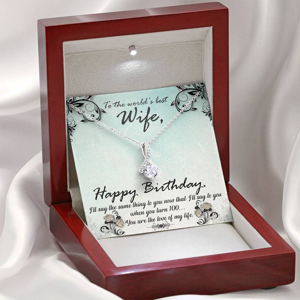 Wife, Happy Birthday To The World's Best Wife, Alluring Beauty Necklace