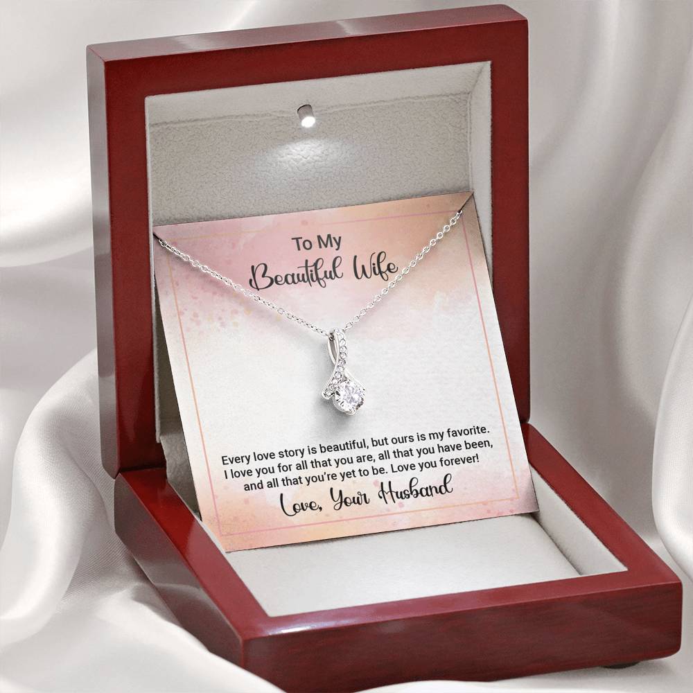 Wife,  Love You Forever, Alluring Beauty Necklace