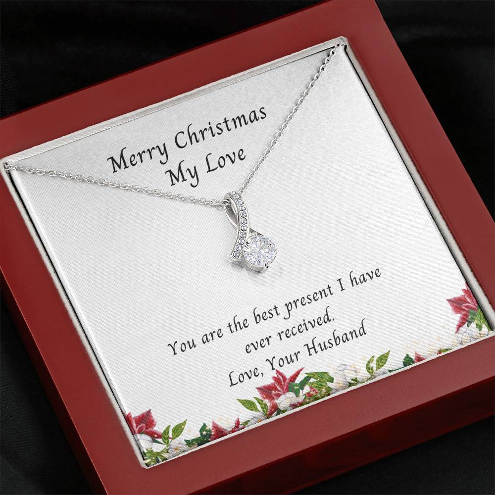 Wife, Merry Christmas My Love, Alluring Beauty Necklace