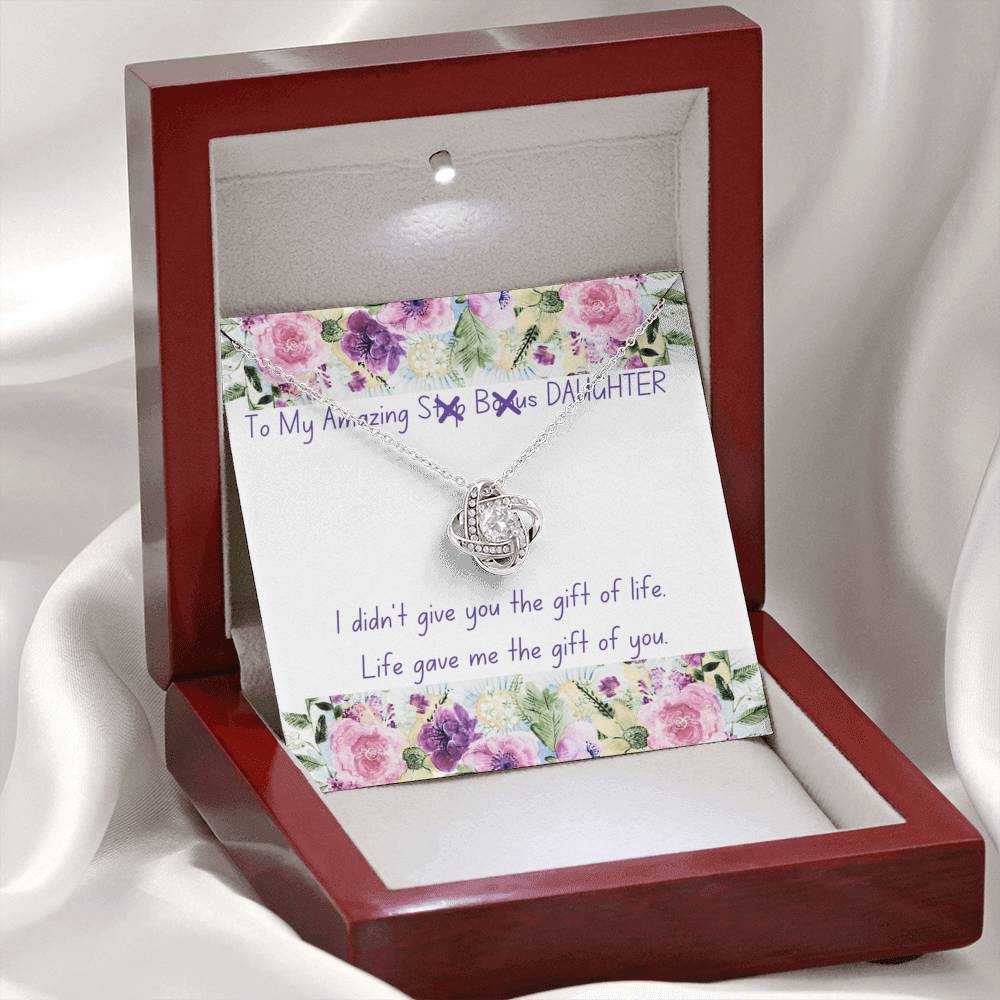 Daughter, The Gift of You Love Knot Necklace