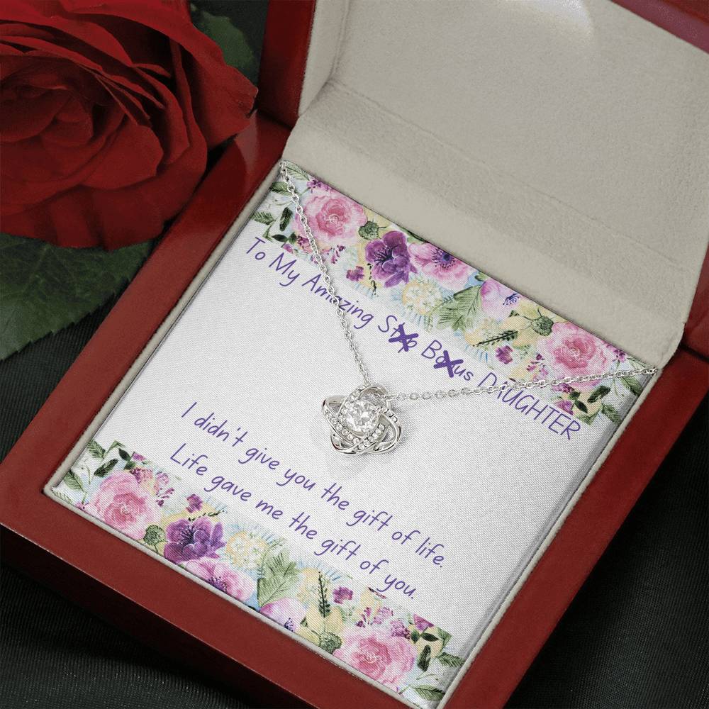 Daughter, The Gift of You Love Knot Necklace