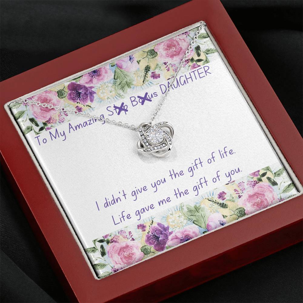 Daughter, The Gift of You Love Knot Necklace