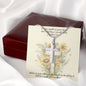 Cross Necklace with Message Card, Gift for Her, Faith, Christian Gifts